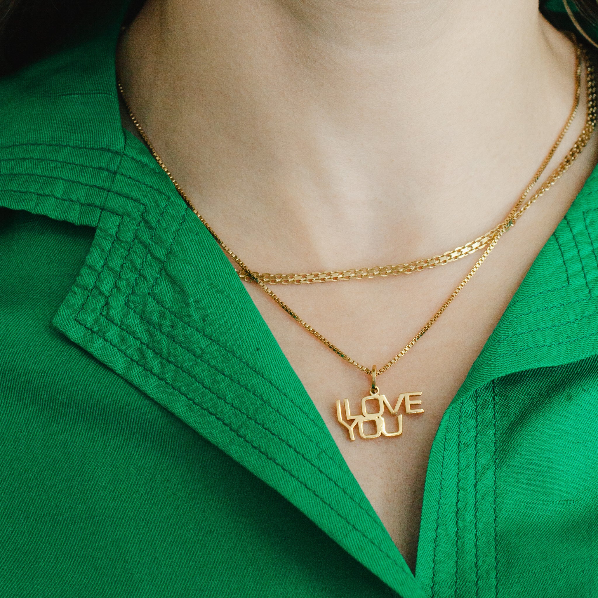 I LOVE YOU Charm Necklace