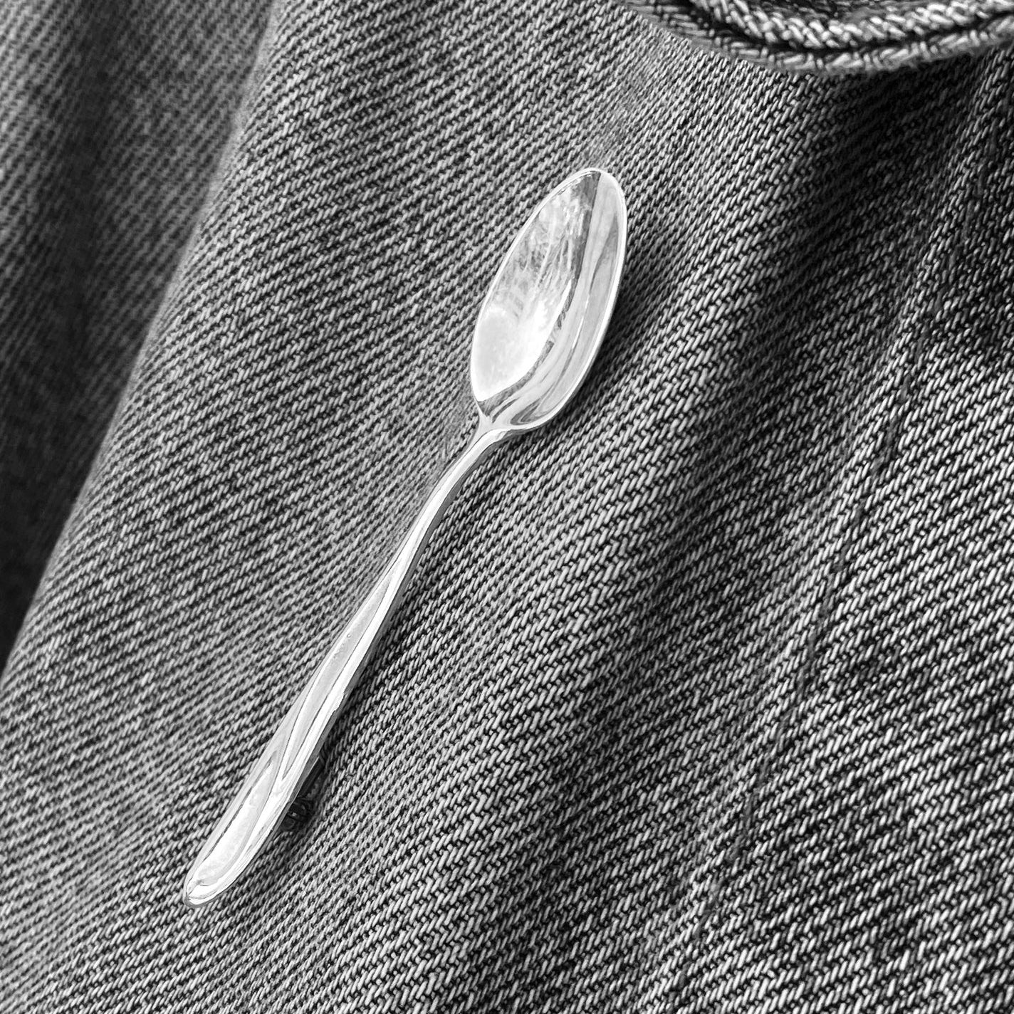 Silver Spoon Brooch